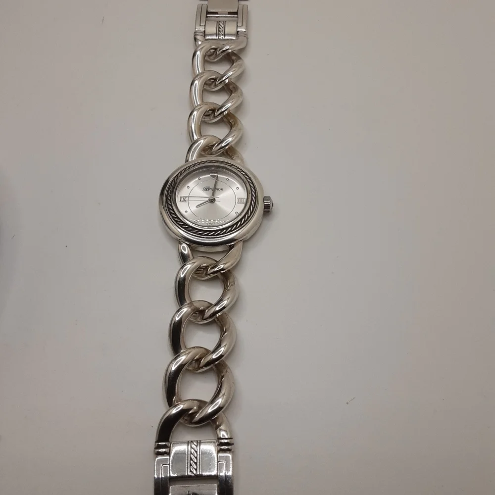 Brighton Modena Silver-plated Watch New Battery - Excellent Used Condition